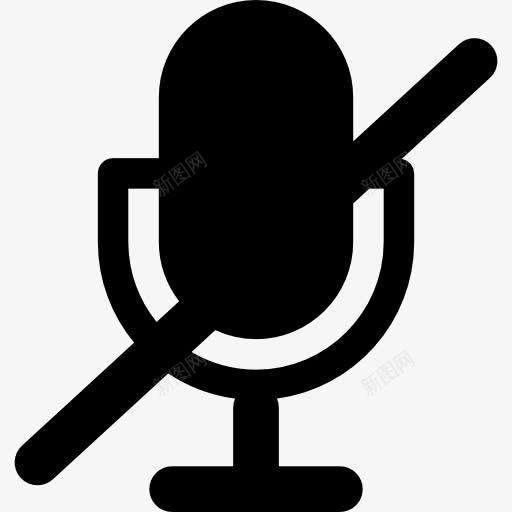 具有一个带有一个声音接口符号的麦克风图标png_新图网 https://ixintu.com 削减 对角线 接口 沉默 符号 线 语音 音频 麦克风