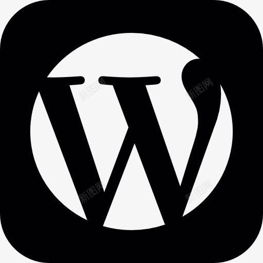 WordPress的广场标志图标png_新图网 https://ixintu.com Blogger的标志 Wordpress 博客 社交媒体 社交网络