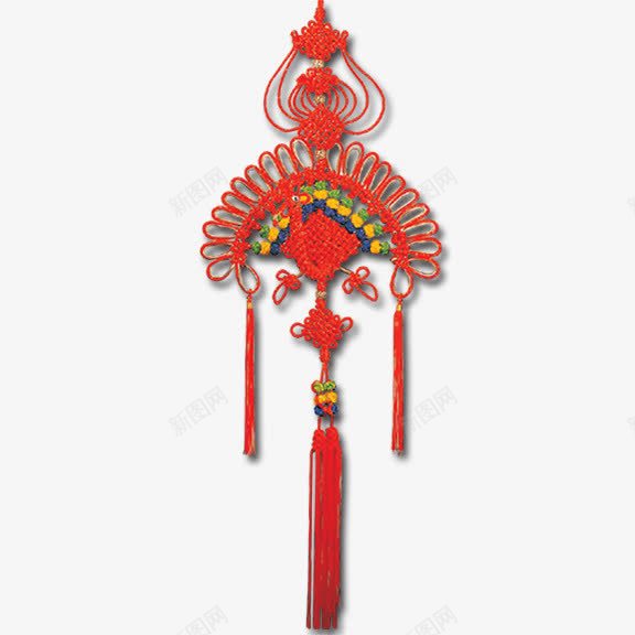 美丽中国结孔雀开屏png免抠素材_新图网 https://ixintu.com 中国风 孔雀开屏 红色 美丽中国结