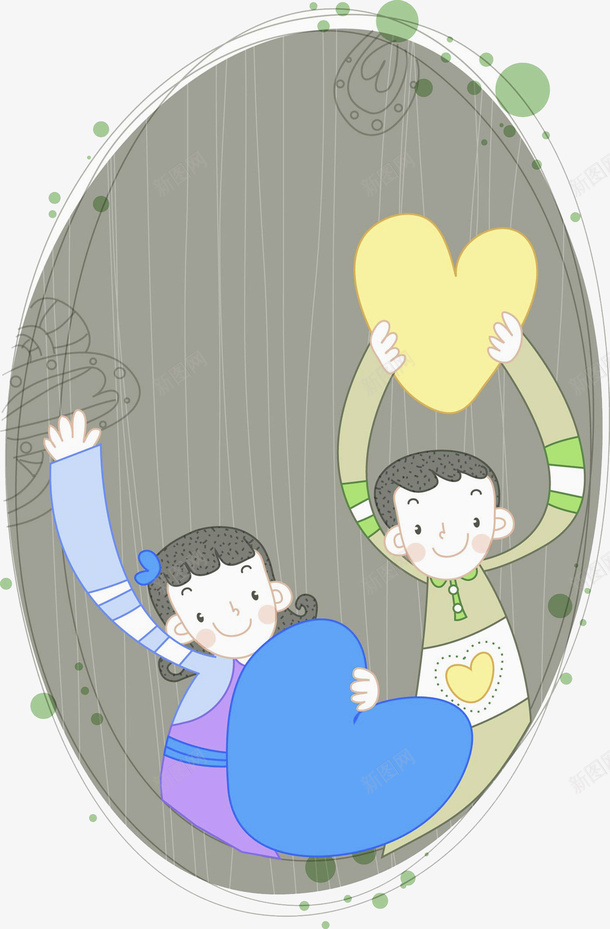 动画恋人png免抠素材_新图网 https://ixintu.com 人物 唯美 恋爱 情侣 插画 海报 灰色 爱情