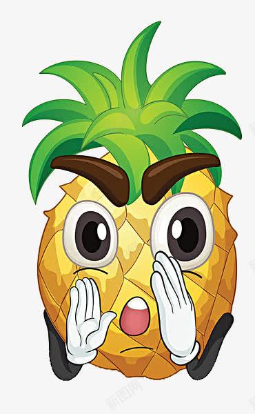 呐喊的菠萝png免抠素材_新图网 https://ixintu.com 免抠 卡通 可爱 呐喊 菠萝