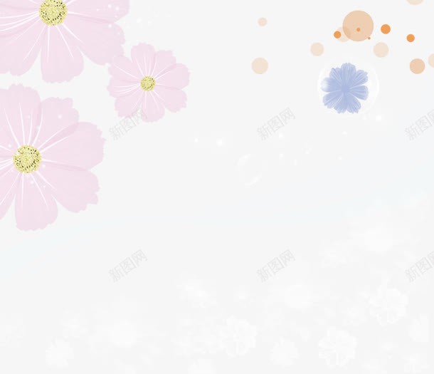 半透明花朵风光斑底纹背景psd免抠素材_新图网 https://ixintu.com 光斑 半透明 底纹 背景 花 风