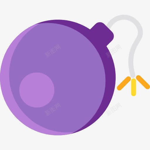 紫色炸弹png免抠素材_新图网 https://ixintu.com ppt插图 卡通 炸弹 紫色