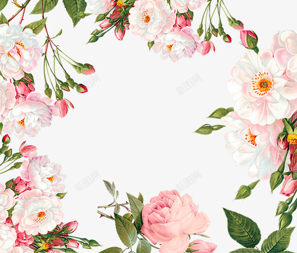 春夏春上新鲜花边框psd免抠素材_新图网 https://ixintu.com 春上新 春夏 春夏春上新鲜花边框 花朵 边框 鲜花