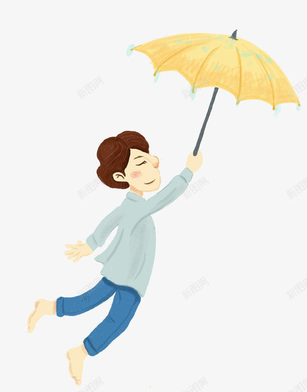 小清新二十四节气谷雨psd免抠素材_新图网 https://ixintu.com 二十四节气 小清新 小清新二十四节气谷雨 撑伞 男孩 谷雨