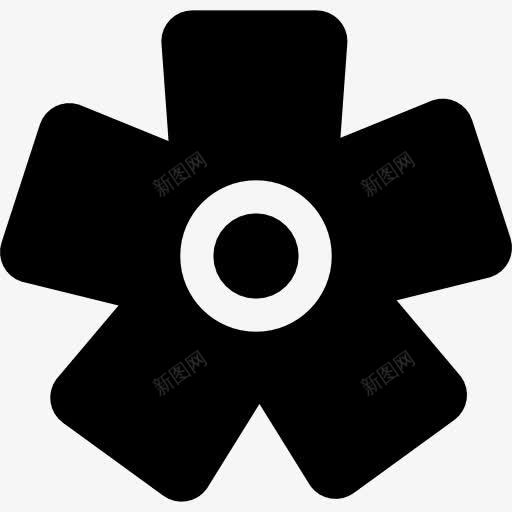花形五瓣图标png_新图网 https://ixintu.com 形状 性质 科技 美丽 自然 自然的形状 花
