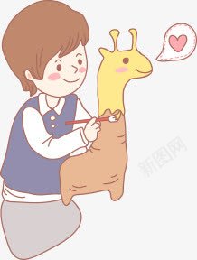 艺术绘画png免抠素材_新图网 https://ixintu.com 人物 儿童 动漫 卡通 孩子 画画