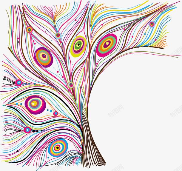 孔雀花纹矢量图ai免抠素材_新图网 https://ixintu.com 底纹 花纹 矢量图