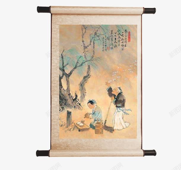清明节祭祀古画图png免抠素材_新图网 https://ixintu.com 免抠 古画 清明节 祭祀 素材