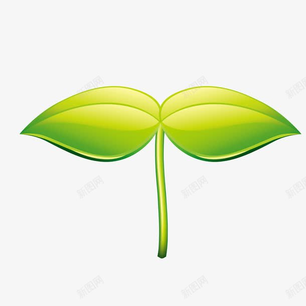 茁壮成长中的树苗png免抠素材_新图网 https://ixintu.com 叶子 效果元素 树叶 树苗 绿色