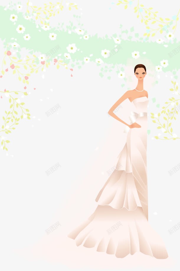 美丽新娘婚纱照png免抠素材_新图网 https://ixintu.com 婚纱照 婚纱照素材 新娘 矢量素材 美丽新娘婚纱照矢量素材