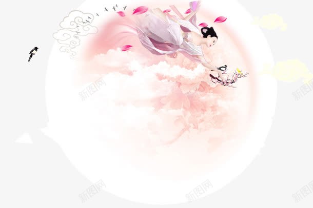 嫦娥奔月png免抠素材_新图网 https://ixintu.com 濂旀湀 瀚 绱犳潗