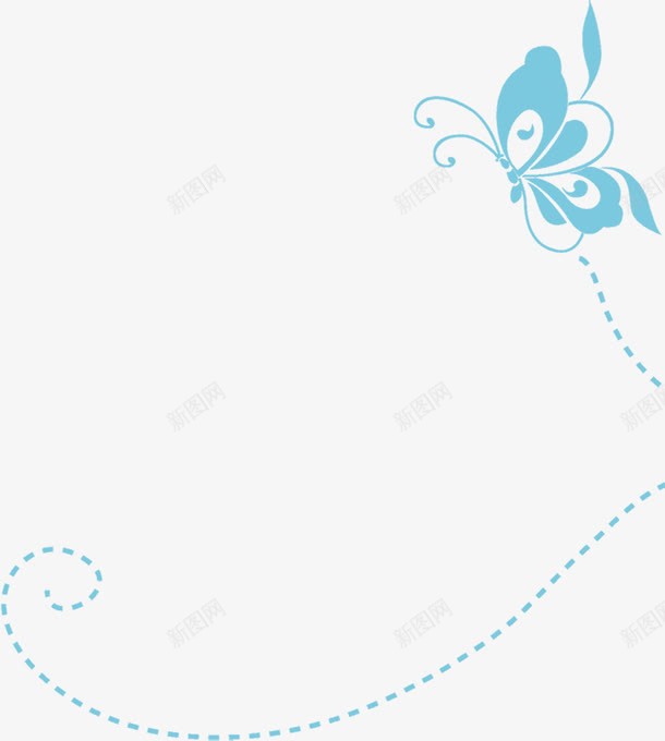 蓝色落空花蝴蝶png免抠素材_新图网 https://ixintu.com 花蝴蝶 落空 蓝色