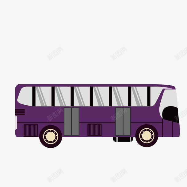 公交车png免抠素材_新图网 https://ixintu.com 公交车 扁平 车辆