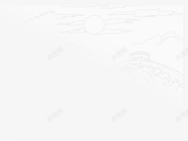 古风线条云月虚影png免抠素材_新图网 https://ixintu.com 云月 古风 线条 虚影