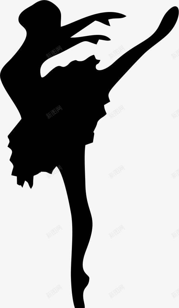 黑色剪影芭蕾舞者png免抠素材_新图网 https://ixintu.com 剪影 舞姿 芭蕾舞者 黑色