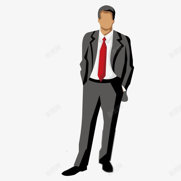黑色商务西服领导png免抠素材_新图网 https://ixintu.com 商务 商务黑色 西服 领导 黑色
