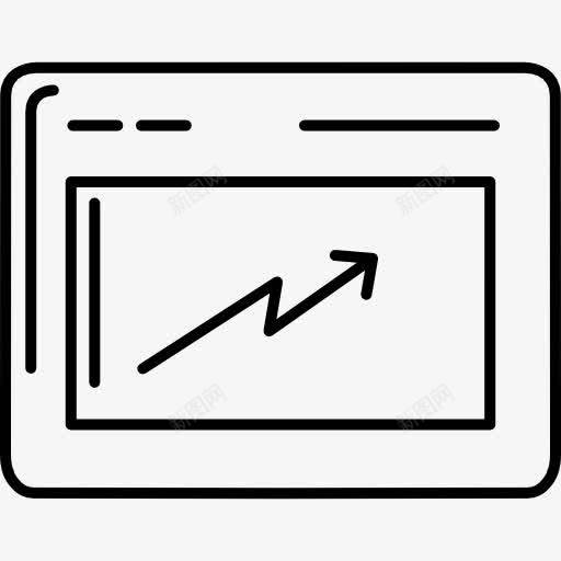 上行线的图形在白板图标png_新图网 https://ixintu.com 上升 业务板 中风 提升图形图标 电子白板 线图形