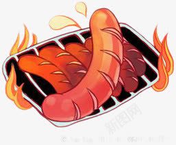 手绘烤肠食物png免抠素材_新图网 https://ixintu.com 手绘 烤肠 美食 食物
