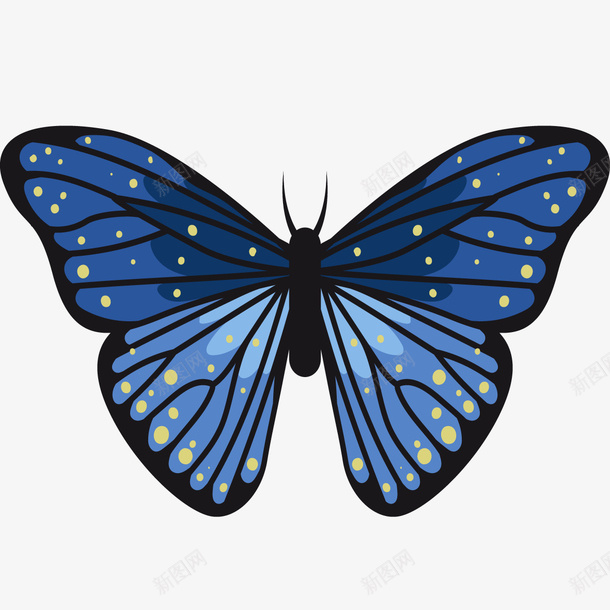 手绘蝴蝶png免抠素材_新图网 https://ixintu.com 动物 手绘 手绘蝴蝶 手绘蝴蝶PNG 蝴蝶 飞 黄色点点图案