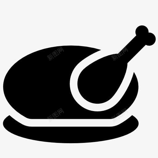 烧烤鸡图标png_新图网 https://ixintu.com 健康食品 烤 烧烤 肉类 食品