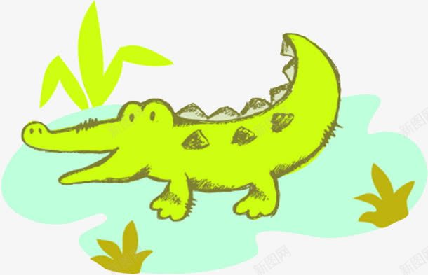 鳄鱼png免抠素材_新图网 https://ixintu.com 两栖动物 卡通鳄鱼 沼泽动物 鳄鱼