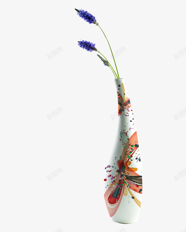 瓶中薰衣草png免抠素材_新图网 https://ixintu.com 海报 清新 花瓶 薰衣草