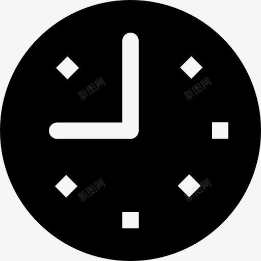 时钟的黑色圆形工具图标png_新图网 https://ixintu.com 圆形 圆形时钟 大杯固体 工具 工具和用具 时钟 时间 钟表 黑