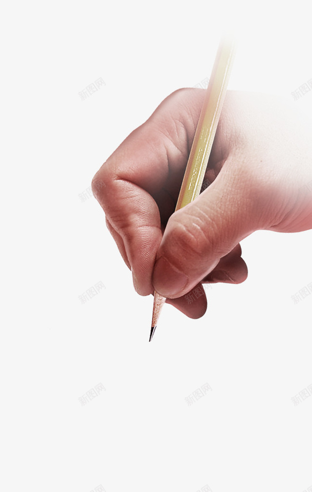 手拿铅笔png免抠素材_新图网 https://ixintu.com 人物 商务 手拿铅笔