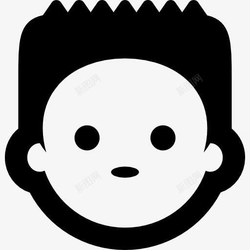 男人脸上长头发图标png_新图网 https://ixintu.com 人 男人 男孩 脸尖尖的