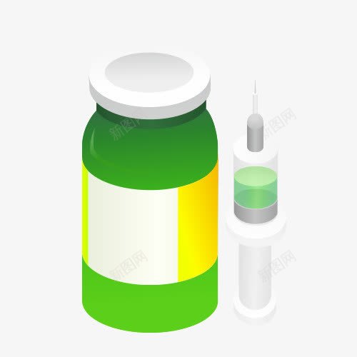 药瓶注射器png免抠素材_新图网 https://ixintu.com 免抠 医疗 精品 美图