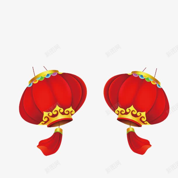 中国风红灯笼装饰png免抠素材_新图网 https://ixintu.com 中国风 图案 红灯笼 装饰 设计
