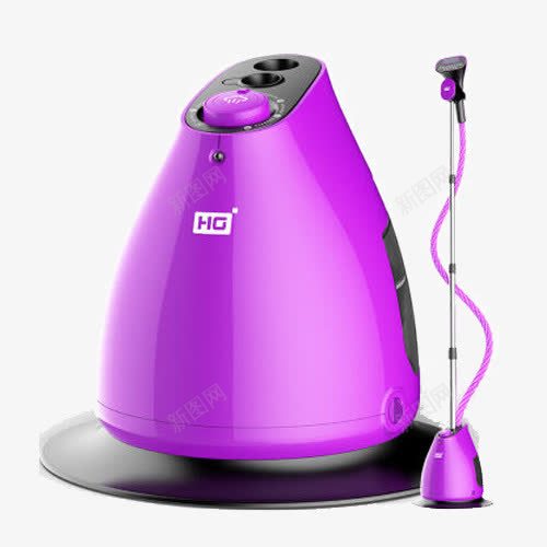 挂式电熨斗png免抠素材_新图网 https://ixintu.com 产品实物 挂烫机 紫色 蒸汽挂烫机