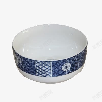骨质陶瓷碗png免抠素材_新图网 https://ixintu.com 宝蓝色 雏菊 骨质