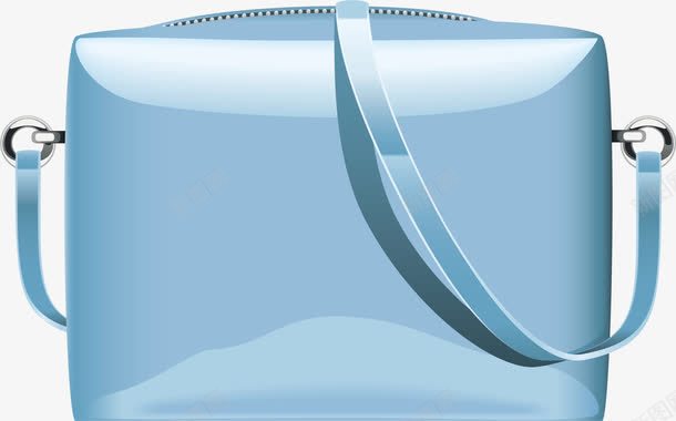 手绘蓝色包包png免抠素材_新图网 https://ixintu.com 创意 包包 可爱 彩色图 手绘图 漫画 简单 蓝色