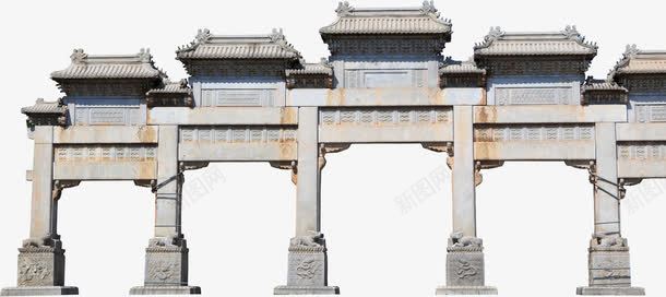 古建筑牌坊png免抠素材_新图网 https://ixintu.com 中国风 建筑 牌坊 白色建筑