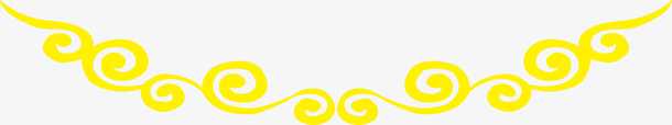 手绘黄色花纹png免抠素材_新图网 https://ixintu.com 国庆 花纹 黄色