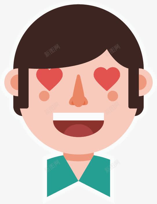 色的表情图png免抠素材_新图网 https://ixintu.com 人物 头像 男子 表情 领结