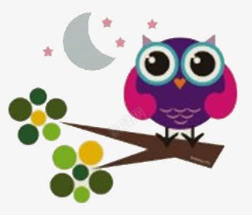 黑夜中的猫头鹰png免抠素材_新图网 https://ixintu.com 猫头鹰 站立 黑夜