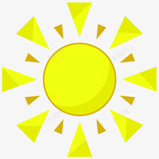 黄色简约太阳边框纹理png免抠素材_新图网 https://ixintu.com 免抠PNG 太阳 简约 边框纹理 黄色