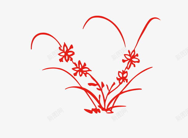 创意红色简笔小草png免抠素材_新图网 https://ixintu.com 创意 叶子 小草 植物 简笔 红色叶子 绿植