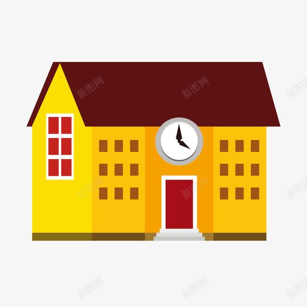 黄色木质小屋教堂png免抠素材_新图网 https://ixintu.com 小屋 教堂 木质 黄色 黄色屋子