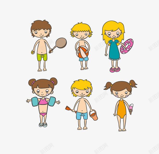 彩色六款卡通玩耍小孩png免抠素材_新图网 https://ixintu.com 卡通 彩色六款 玩耍小孩 矢量小孩