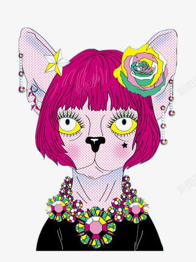 手绘像人一样的猫png免抠素材_新图网 https://ixintu.com 幻想 手绘 插画