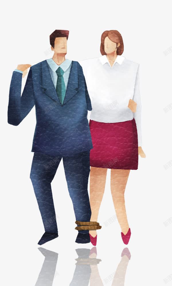 商务男女png免抠素材_新图网 https://ixintu.com 上班族 卡通男女 商务人士 白领