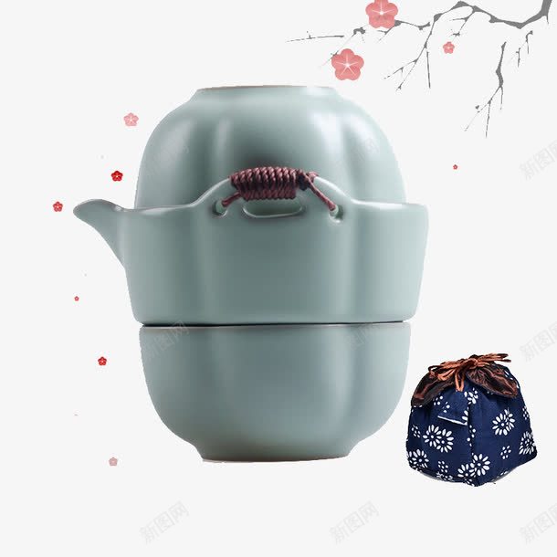 一壶一杯png免抠素材_新图网 https://ixintu.com 产品实物 白色 茶具 陶瓷