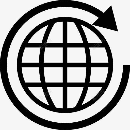 worldgrid图标png_新图网 https://ixintu.com 世界地理 充电 圆形箭头 箭 行星地球