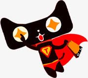 红色卡通超人天猫png免抠素材_新图网 https://ixintu.com 卡通 红色 超人