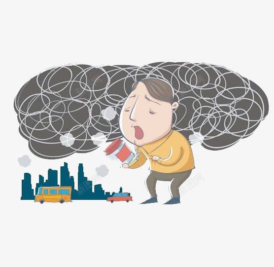 唉声叹气的人png免抠素材_新图网 https://ixintu.com 发愁 叹气 唉声叹气 城市 插画 男人