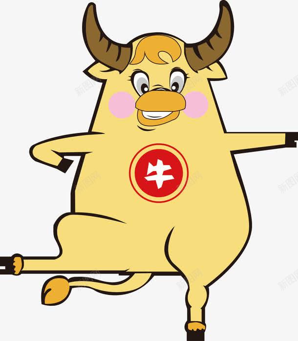 卡通牛png免抠素材_新图网 https://ixintu.com 动物 卡通牛 可爱 招财牛 牛